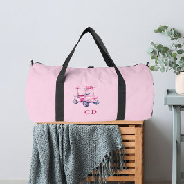 Bolso De Deporte Grande Monograma de carrito de golf rosa