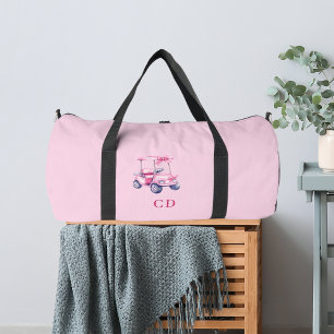 Bolso De Deporte Grande Monograma de carrito de golf rosa