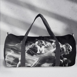 Bolso De Deporte Grande Monograma deportivo, Fútbol blanco y negro