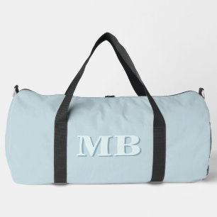 Bolso De Deporte Grande Monograma inicial minimalista azul moderno