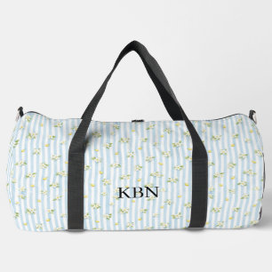 Bolso De Deporte Grande Monograma limones de rayas azules y blancas Medite