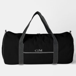 Bolso De Deporte Grande Monograma minimalista negro y blanco grande