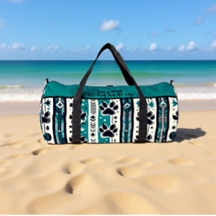 Bolso De Deporte Grande Monograma personalizable de huella de garra tribal