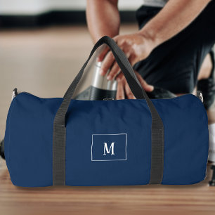 Bolso De Deporte Grande Monograma personalizado, azul oscuro por todas par