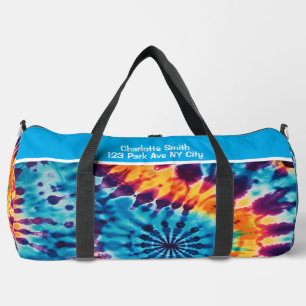 Bolso De Deporte Grande Monograma personalizado de ráfaga caótica naranja 