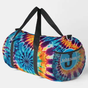 Bolso De Deporte Grande Monograma personalizado de ráfaga caótica naranja 