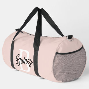 Bolso De Deporte Grande Monograma personalizado moderno y nombre Pastel ro