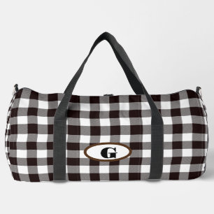 Bolso De Deporte Grande Monograma Rústico Personalizar Plaid