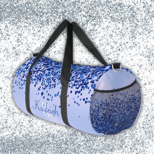 Bolso De Deporte Grande Monograma simple cepillado azul Metalizado y Purpu