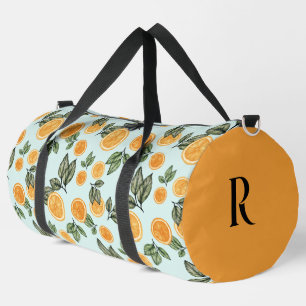 Bolso De Deporte Grande Monograma y nombre Aqua y trozos de fruta Naranja