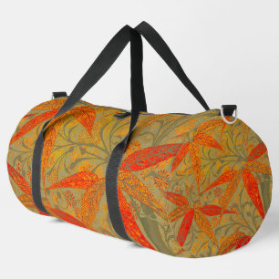 Bolso De Deporte Grande Morris & Co. Patrón de Bambú Godwin Naranja y Salv