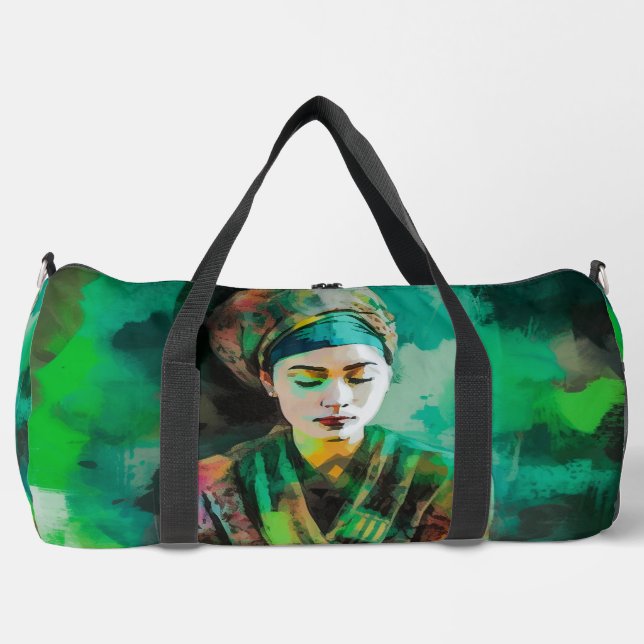 Bolso De Deporte Grande Mujer en verde (Anverso)