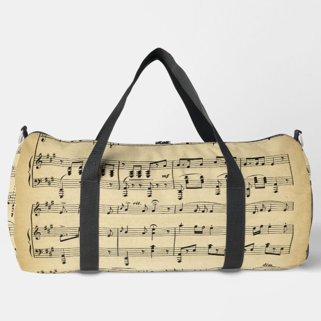 Bolso De Deporte Grande Música de hojas antiguas (Anverso)