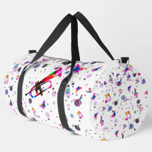 Bolso De Deporte Grande Música de trompeta festiva y colorida