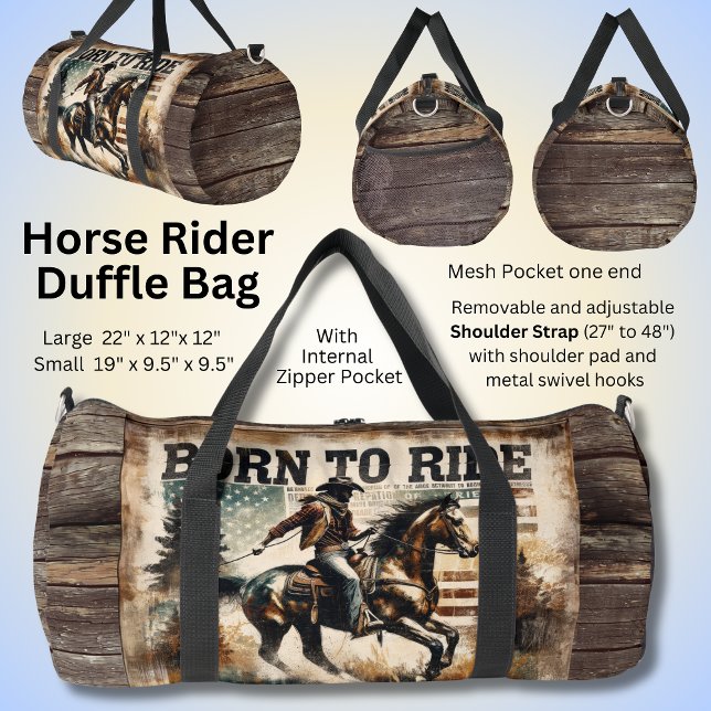 Bolso De Deporte Grande Nacido En Marrón Poster De Caballo (Subido por el creador)