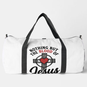 Bolso De Deporte Grande Nada Más Que La Sangre De Jesús Camiseta Cruz Vint