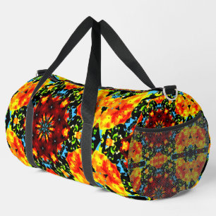Bolso De Deporte Grande Naranja floral