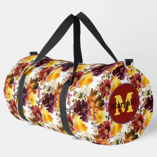 Bolso De Deporte Grande Naranja marrón otoño Floral Colores de caída grand