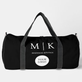 Bolso De Deporte Grande Negocio minimalista y elegante con logotipos en bl