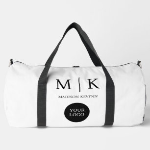 Bolso De Deporte Grande Negocio minimalista y elegante con logotipos en bl