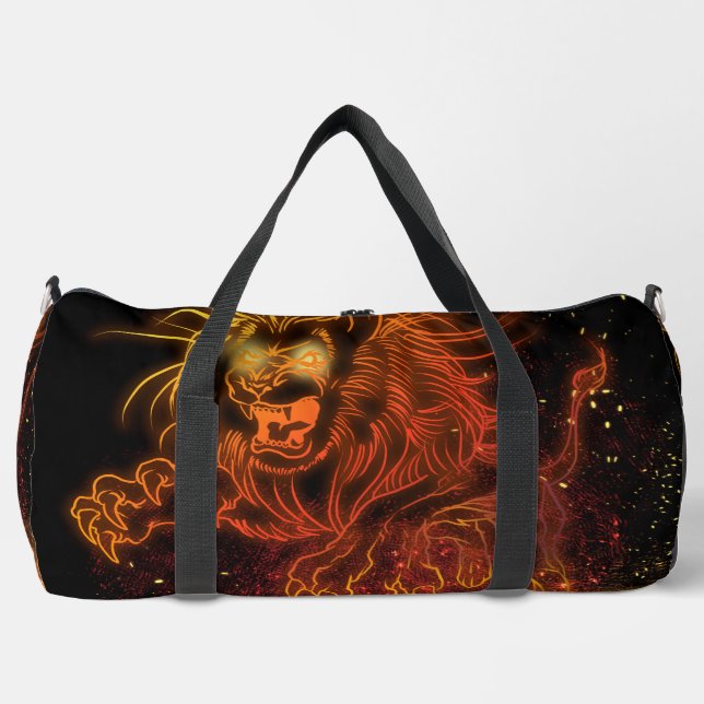 Bolso De Deporte Grande Neon Lion (Anverso)