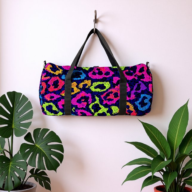 Bolso De Deporte Grande Neon Pop Art Leopard Print (Subido por el creador)