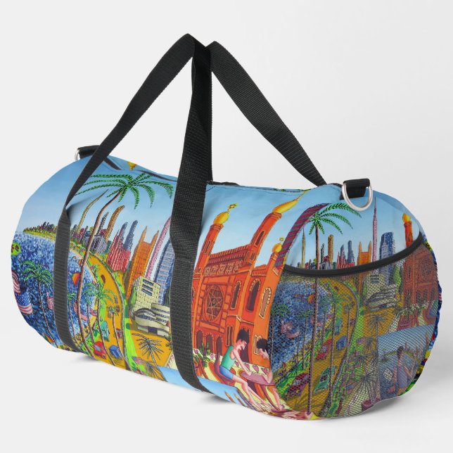 Bolso De Deporte Grande New York City Painting (Esquina derecha)