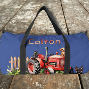 Bolso De Deporte Grande Niños de Tractores Agrícolas Personalizados