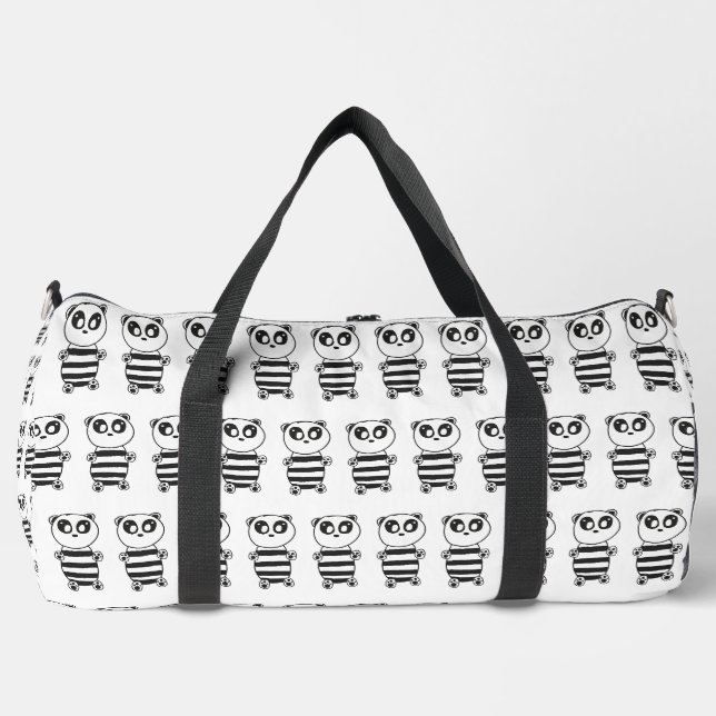 Bolso De Deporte Grande Niños Panda  (Anverso)