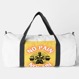 Bolso De Deporte Grande No Pain No Gain Gimnasio Motivación Bodybuilding T