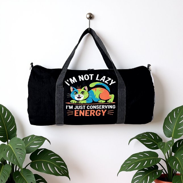BOLSO DE DEPORTE GRANDE NO SOY PEREZOSO, SIMPLEMENTE ESTOY CONSERVANDO ENE (Subido por el creador)