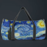 Bolso De Deporte Grande Noche estrellada, 1889, por Vincent van Gogh<br><div class="desc">Noche estrellada,  1889,  por Vincent van Gogh. Se ve desde la ventana de la sala de asilo de Saint-Rémy-de-Provence,  orientada al este,  justo antes de la salida del sol,  con la adición de un pueblo imaginario.</div>