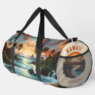 Bolso De Deporte Grande Nombre de Gimnasio y Viaje en Playa Tropical de Ha