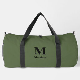 Bolso De Deporte Grande Nombre de monograma personalizado Verde