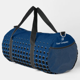 Bolso De Deporte Grande Nombre del logotipo comercial Halftone Blue Black