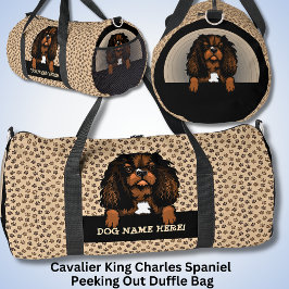 Bolso De Deporte Grande Nombre del perro, su nombre, Cavalier King Charles