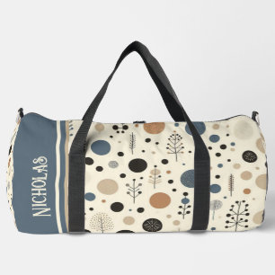 Bolso De Deporte Grande Nombre personalizado abstracto de Woodland