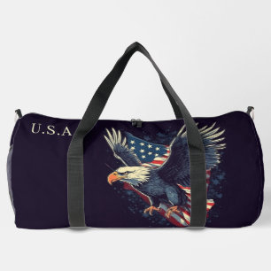Bolso De Deporte Grande Nombre personalizado Águila americana