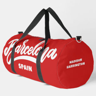 Bolso De Deporte Grande Nombre personalizado Barcelona España