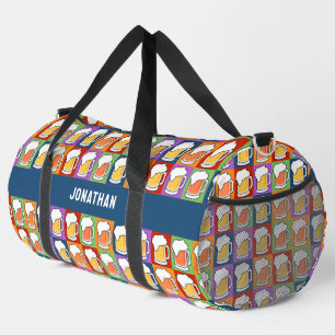 Bolso De Deporte Grande Nombre personalizado BEER Pop-Art