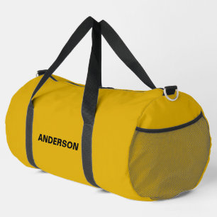 Bolso De Deporte Grande Nombre personalizado de color sólido amarillo most