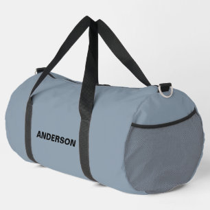 Bolso De Deporte Grande Nombre personalizado de color sólido azul turbio
