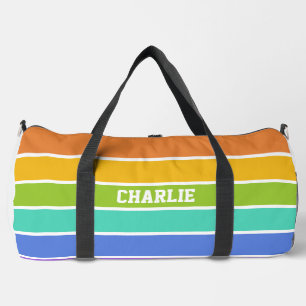 Bolso De Deporte Grande Nombre personalizado de colores de arcoiris