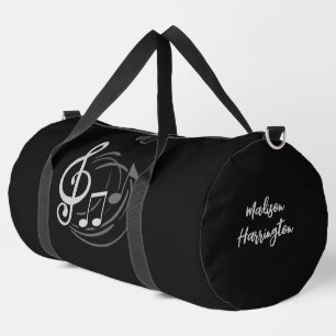 Bolso De Deporte Grande Nombre personalizado de las notas de música