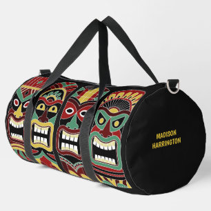 Bolso De Deporte Grande Nombre personalizado de Tiki Totems