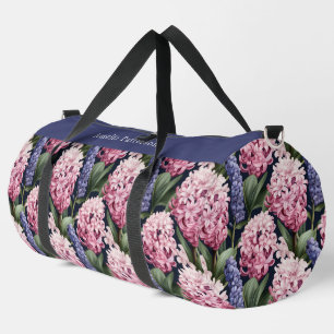Bolso De Deporte Grande Nombre personalizado del elegante patrón floral ro
