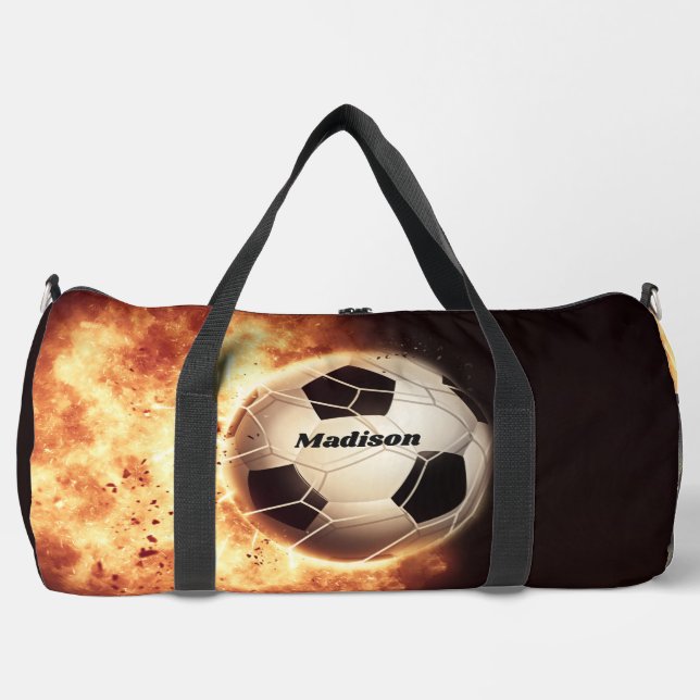 Bolso De Deporte Grande Nombre personalizado Gol de fútbol (Anverso)