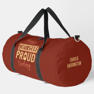 Bolso De Deporte Grande Nombre personalizado "Make Yourself Proud"