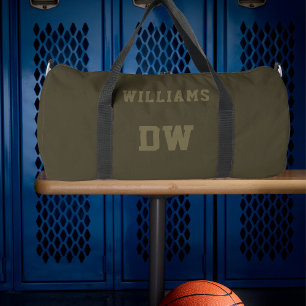 Bolso De Deporte Grande Nombre personalizado minimalista Monograma Número