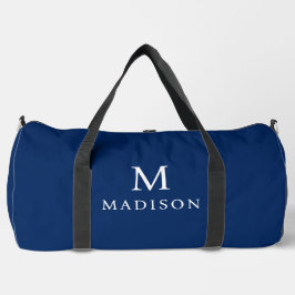 Bolso De Deporte Grande Nombre personalizado minimalista y elegante azul y